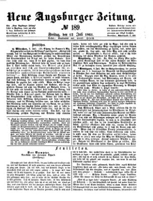 Neue Augsburger Zeitung Freitag 12. Juli 1861