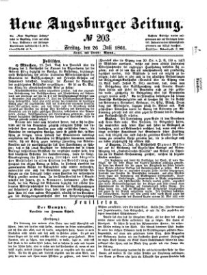 Neue Augsburger Zeitung Freitag 26. Juli 1861