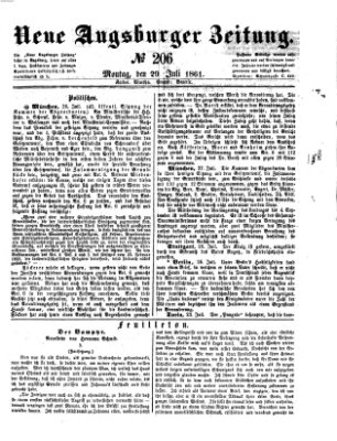 Neue Augsburger Zeitung Montag 29. Juli 1861