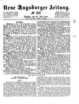 Neue Augsburger Zeitung Dienstag 30. Juli 1861