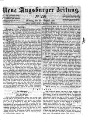 Neue Augsburger Zeitung Montag 19. August 1861