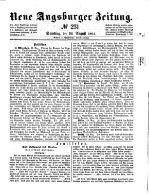 Neue Augsburger Zeitung Samstag 24. August 1861