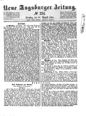 Neue Augsburger Zeitung Dienstag 27. August 1861