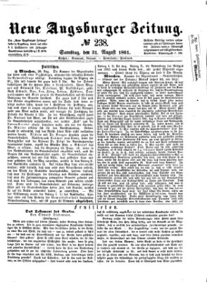 Neue Augsburger Zeitung Samstag 31. August 1861