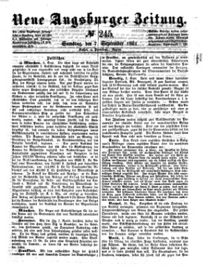 Neue Augsburger Zeitung Samstag 7. September 1861