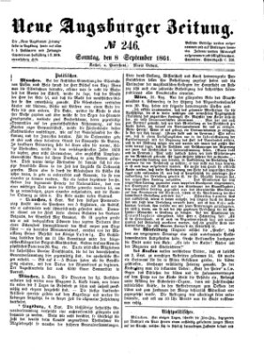 Neue Augsburger Zeitung Sonntag 8. September 1861