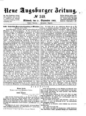 Neue Augsburger Zeitung Mittwoch 11. September 1861