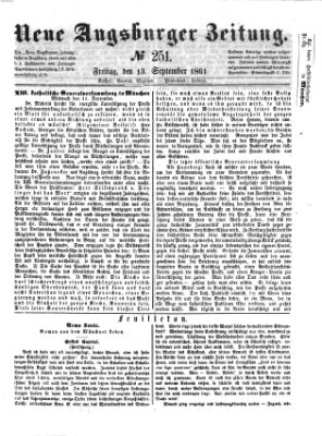 Neue Augsburger Zeitung Freitag 13. September 1861