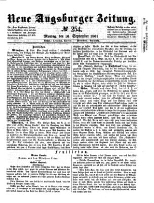 Neue Augsburger Zeitung Montag 16. September 1861