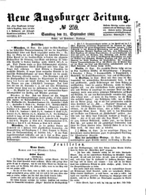 Neue Augsburger Zeitung Samstag 21. September 1861