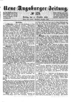 Neue Augsburger Zeitung Freitag 11. Oktober 1861