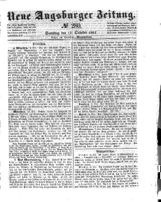 Neue Augsburger Zeitung Samstag 12. Oktober 1861