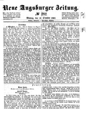 Neue Augsburger Zeitung Montag 14. Oktober 1861