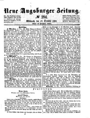 Neue Augsburger Zeitung Mittwoch 16. Oktober 1861