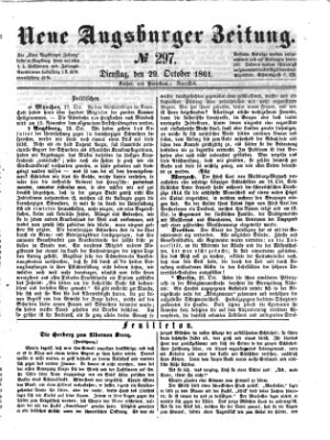 Neue Augsburger Zeitung Dienstag 29. Oktober 1861