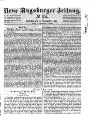 Neue Augsburger Zeitung Dienstag 5. November 1861