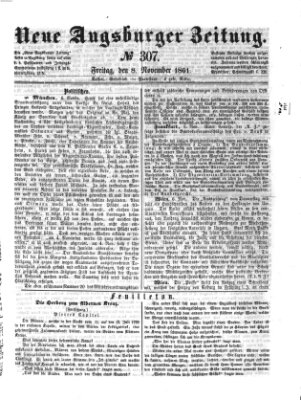 Neue Augsburger Zeitung Freitag 8. November 1861