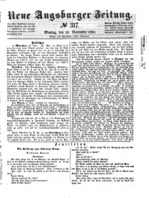 Neue Augsburger Zeitung Montag 18. November 1861