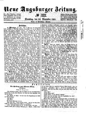 Neue Augsburger Zeitung Samstag 23. November 1861