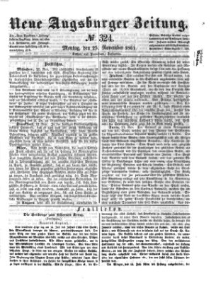 Neue Augsburger Zeitung Montag 25. November 1861