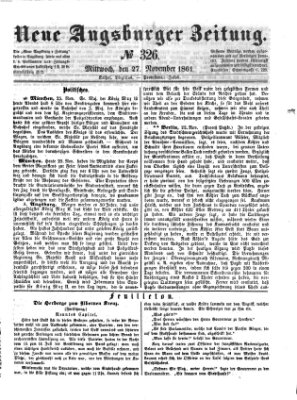 Neue Augsburger Zeitung Mittwoch 27. November 1861