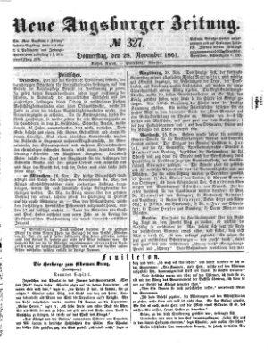 Neue Augsburger Zeitung Donnerstag 28. November 1861