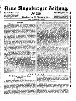 Neue Augsburger Zeitung Samstag 30. November 1861