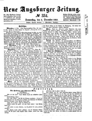 Neue Augsburger Zeitung Donnerstag 5. Dezember 1861