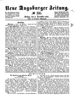 Neue Augsburger Zeitung Freitag 6. Dezember 1861