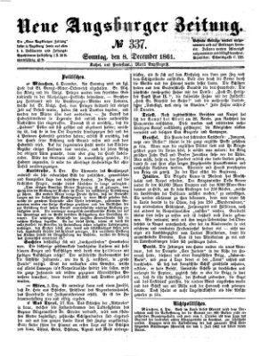 Neue Augsburger Zeitung Sonntag 8. Dezember 1861