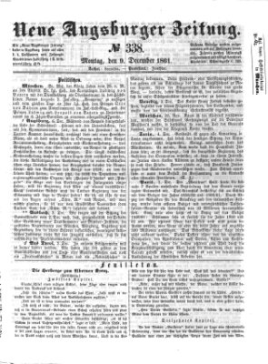 Neue Augsburger Zeitung Montag 9. Dezember 1861