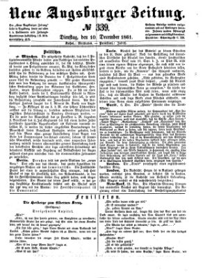 Neue Augsburger Zeitung Dienstag 10. Dezember 1861