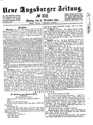 Neue Augsburger Zeitung Montag 23. Dezember 1861