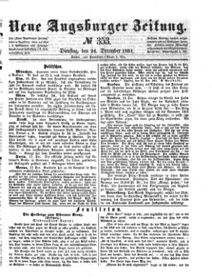 Neue Augsburger Zeitung Dienstag 24. Dezember 1861