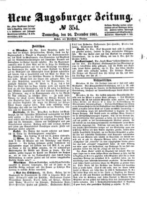 Neue Augsburger Zeitung Donnerstag 26. Dezember 1861