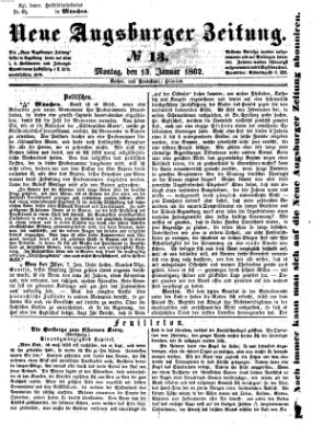 Neue Augsburger Zeitung Montag 13. Januar 1862