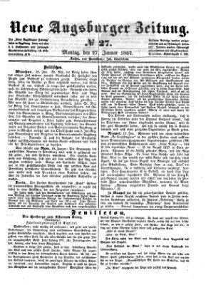 Neue Augsburger Zeitung Montag 27. Januar 1862