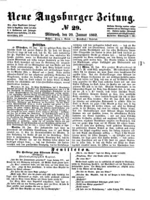 Neue Augsburger Zeitung Mittwoch 29. Januar 1862