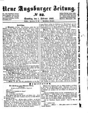 Neue Augsburger Zeitung Samstag 1. Februar 1862