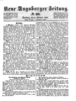 Neue Augsburger Zeitung Samstag 8. Februar 1862