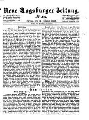 Neue Augsburger Zeitung Freitag 14. Februar 1862