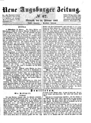 Neue Augsburger Zeitung Mittwoch 26. Februar 1862