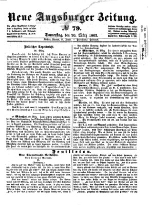 Neue Augsburger Zeitung Donnerstag 20. März 1862