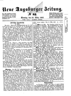 Neue Augsburger Zeitung Sonntag 23. März 1862