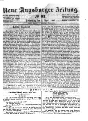 Neue Augsburger Zeitung Donnerstag 3. April 1862