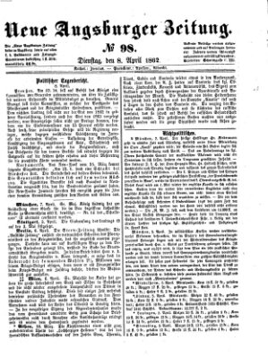 Neue Augsburger Zeitung Dienstag 8. April 1862