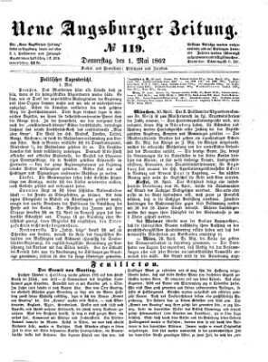 Neue Augsburger Zeitung Donnerstag 1. Mai 1862