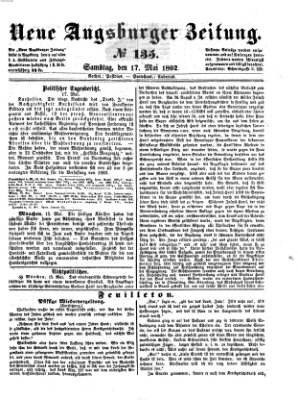 Neue Augsburger Zeitung Samstag 17. Mai 1862