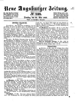 Neue Augsburger Zeitung Dienstag 20. Mai 1862