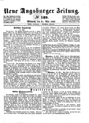 Neue Augsburger Zeitung Mittwoch 21. Mai 1862